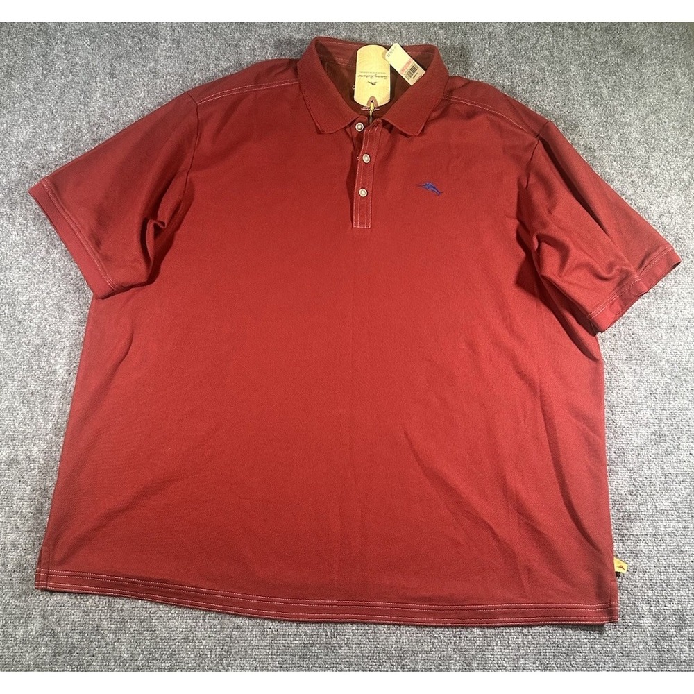 Tommy Bahama 3XB Men's Infielder Polo Shirt Red Wicking Performance Supima NWT